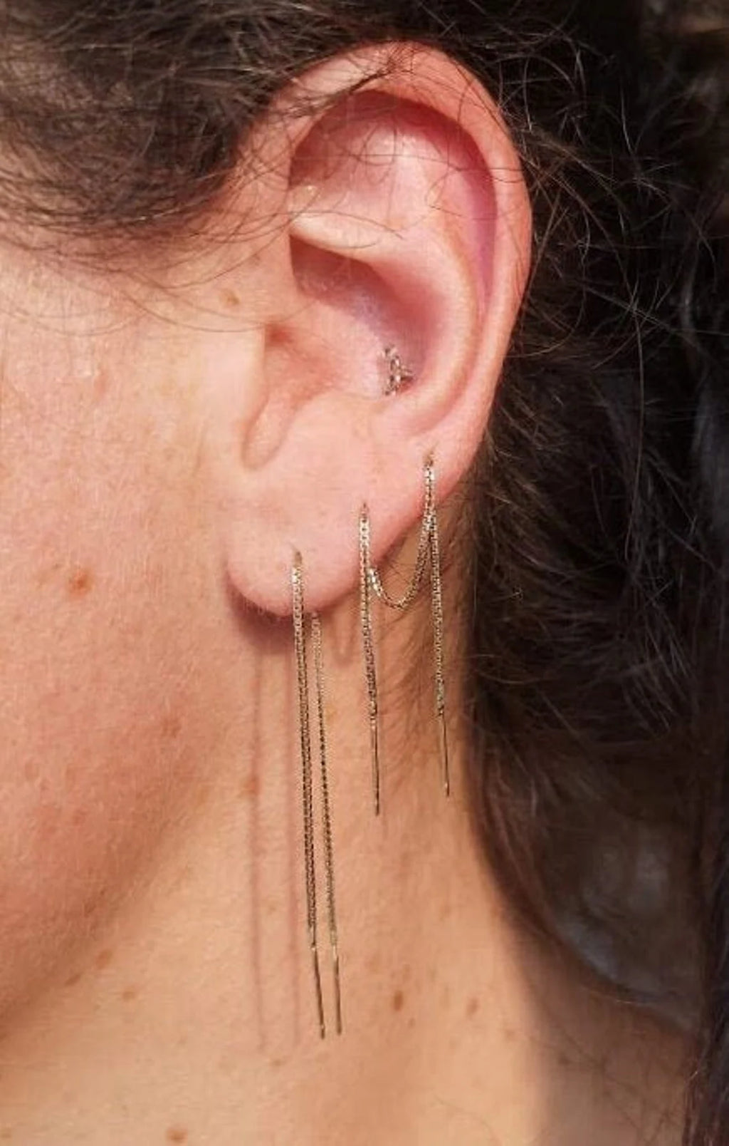 10k gold threader earrings deals